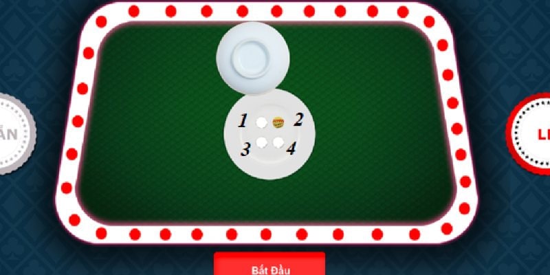 Ba viên xúc xắc trong trò xóc đĩa chẵn lẻ dân gian.